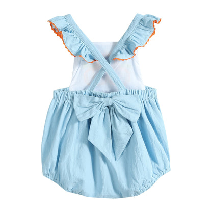 Blue Pumpkin Bubble Ruffle Romper