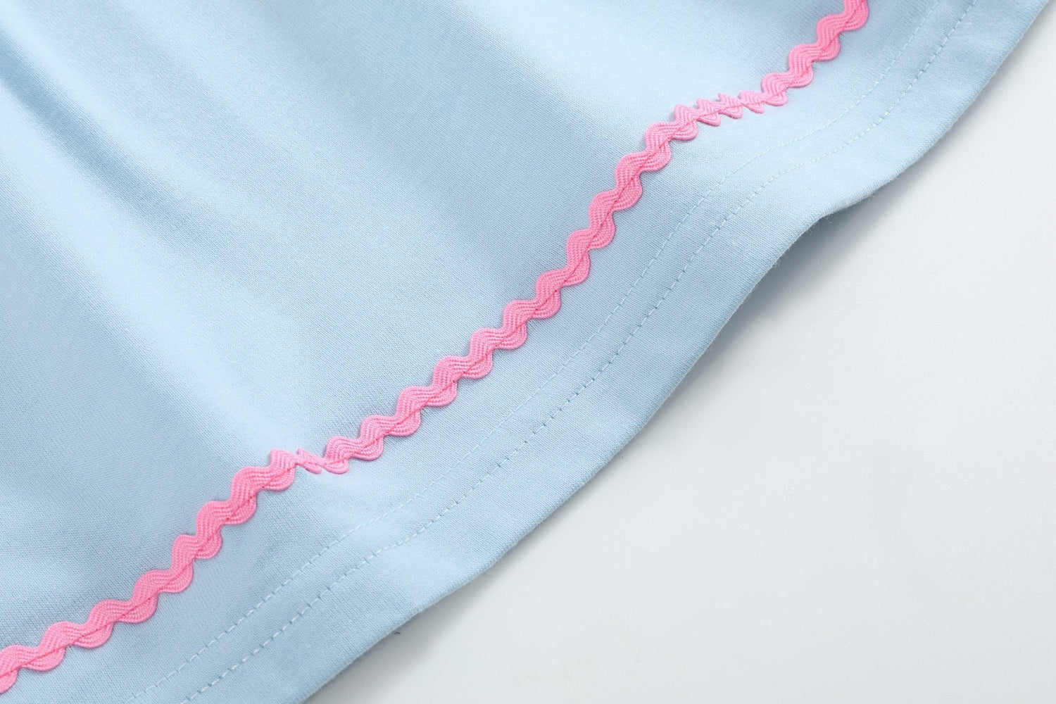 Blue Smocked Knit ABC School Dress