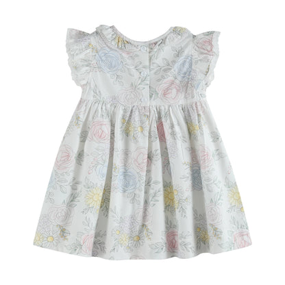 Bouquet Floral Ruffle Dress
