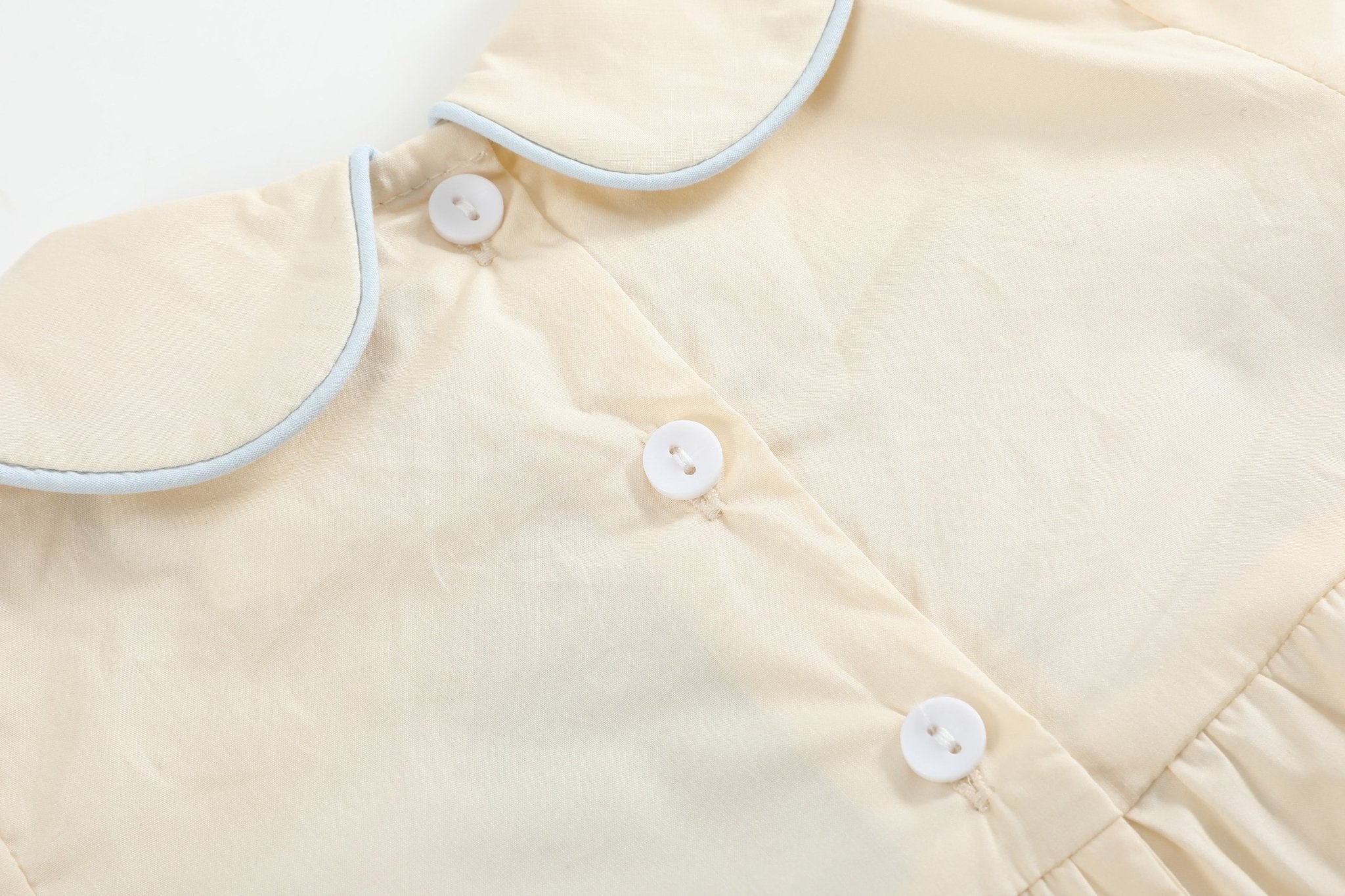 Buttercream Yellow Whale Smocked Collared Romper