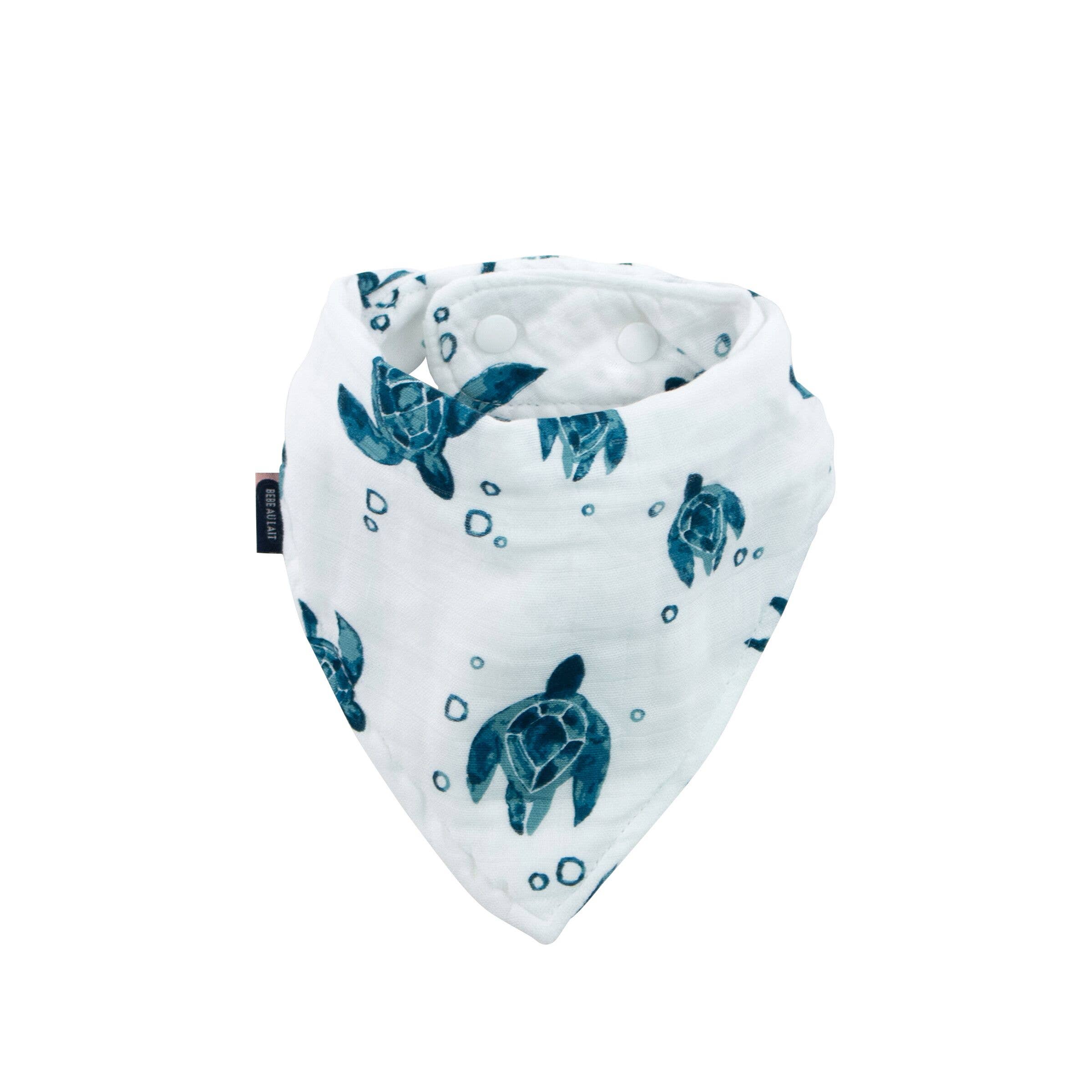 Sea Turtle Soft Muslin Bandana Baby Bib