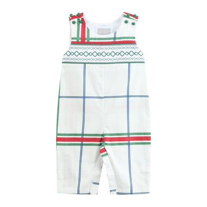 Christmas Plaid Smocked Longall