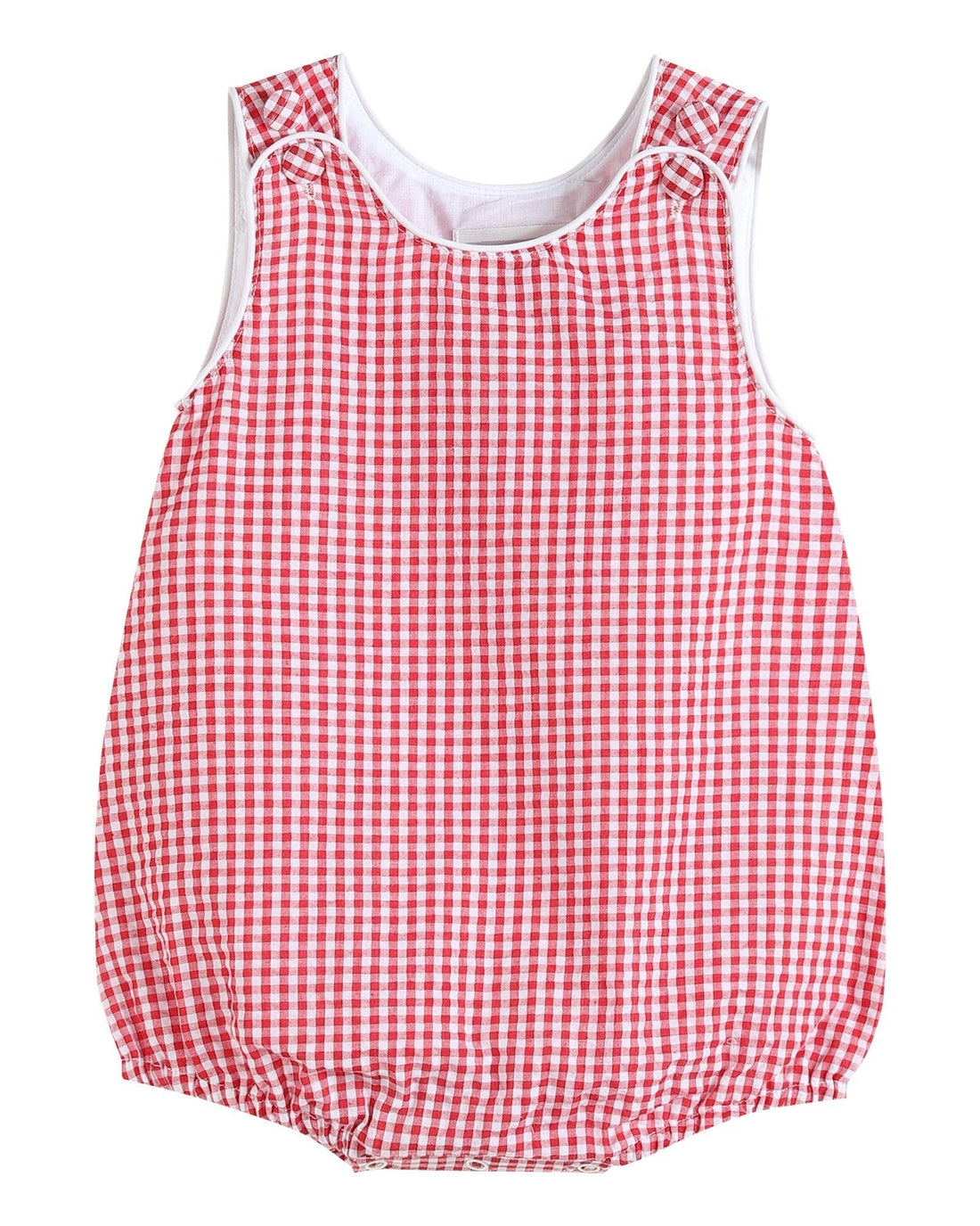 Classic Red Seersucker Bubble Romper