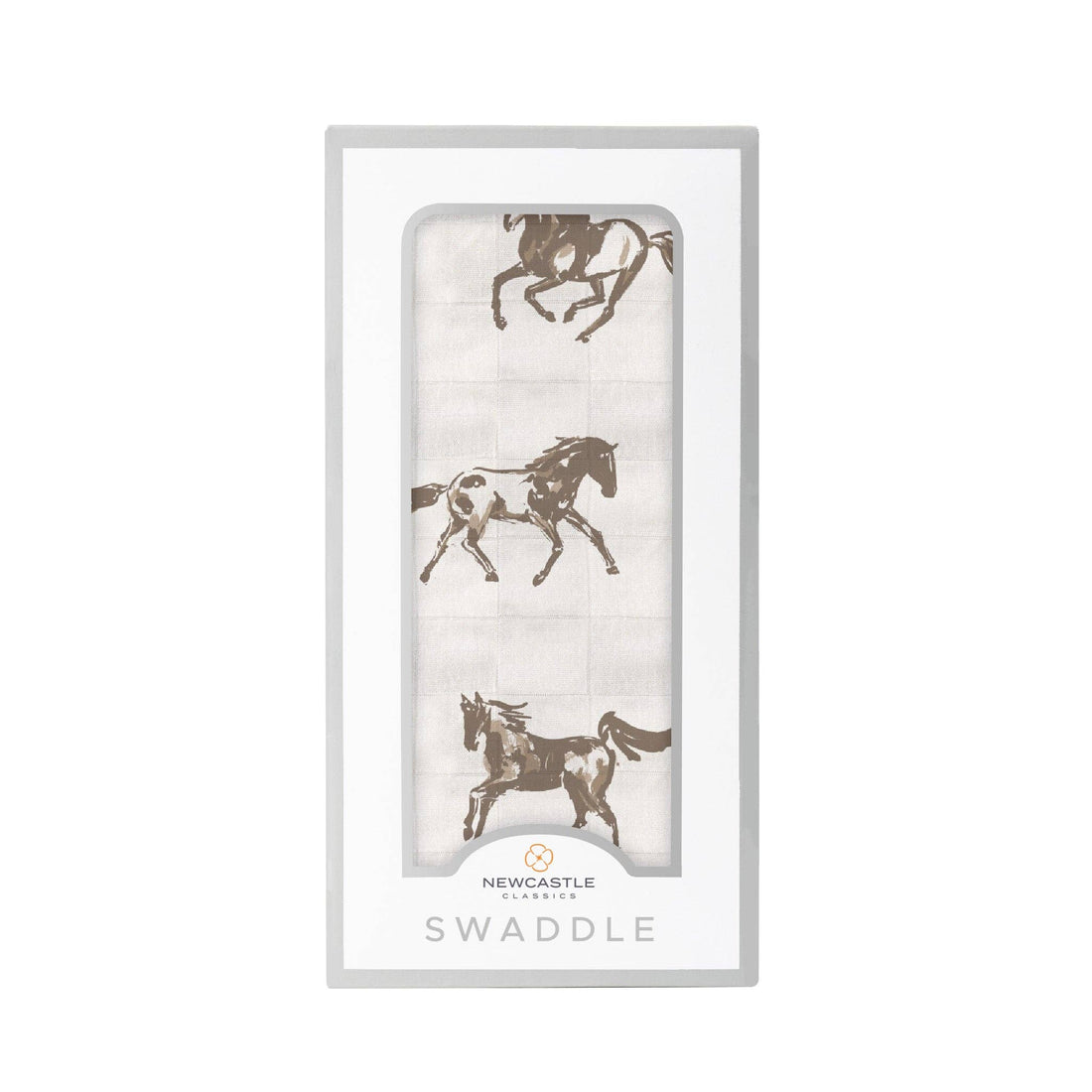 Galloping Horses Bamboo Baby Swaddle