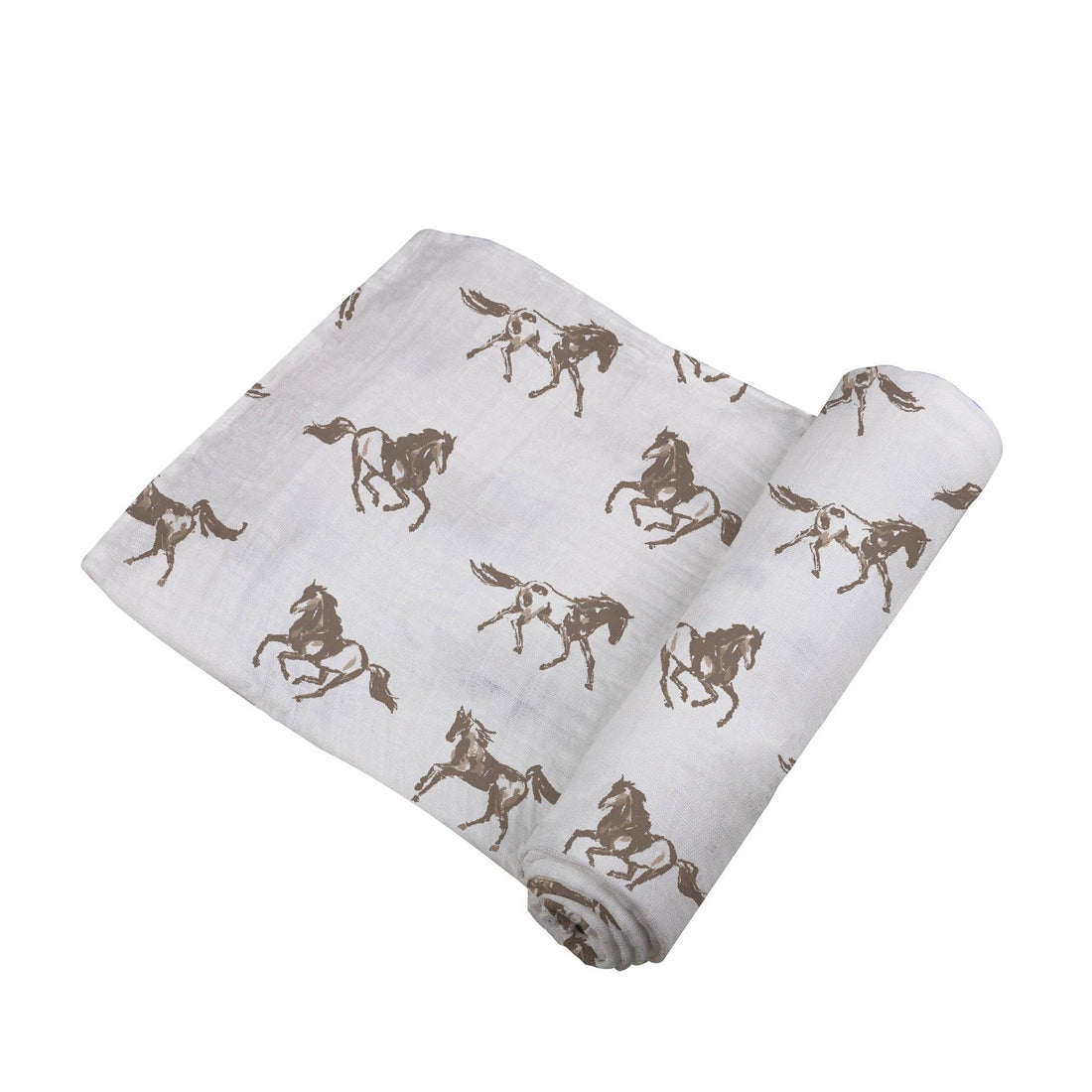 Galloping Horses Bamboo Baby Swaddle