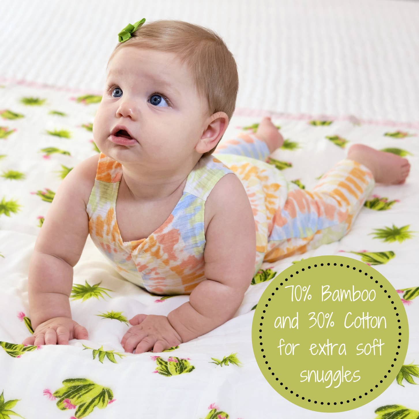 Stuck On You  - Bamboo Succulent Baby Toddler Quilt