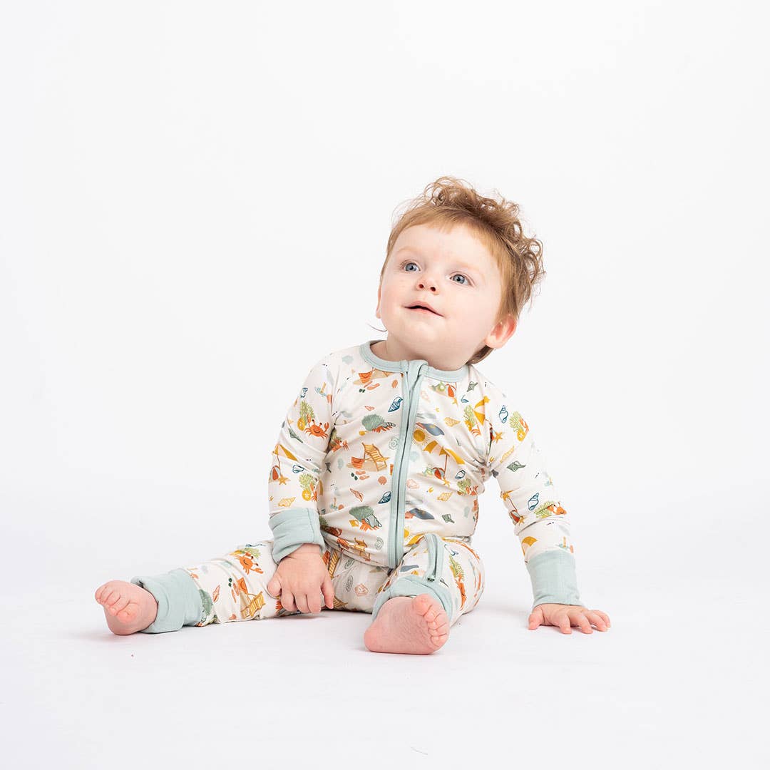 Beach Day Summer Bamboo Baby Pajamas