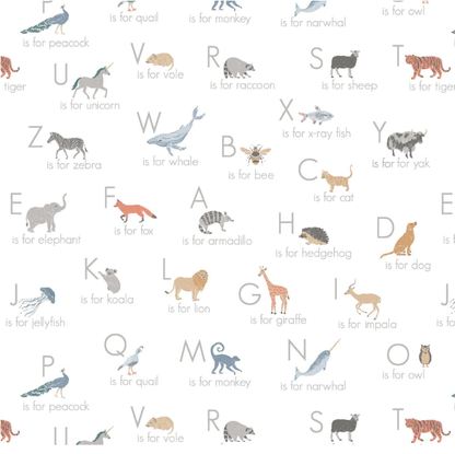 Animal Alphabet Oh-So-Soft Muslin Crib Sheet