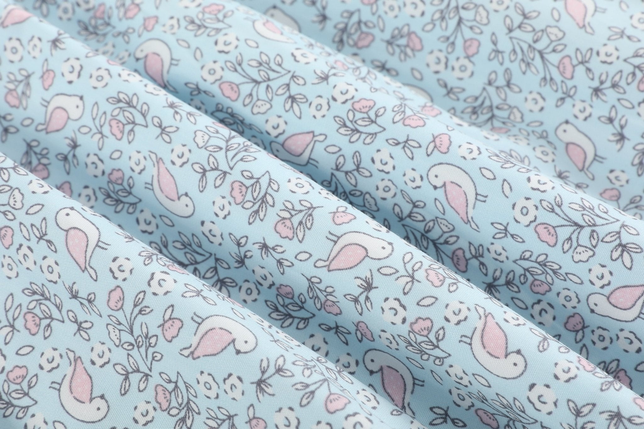 Floral Blue Dove Smocked Collared Dress