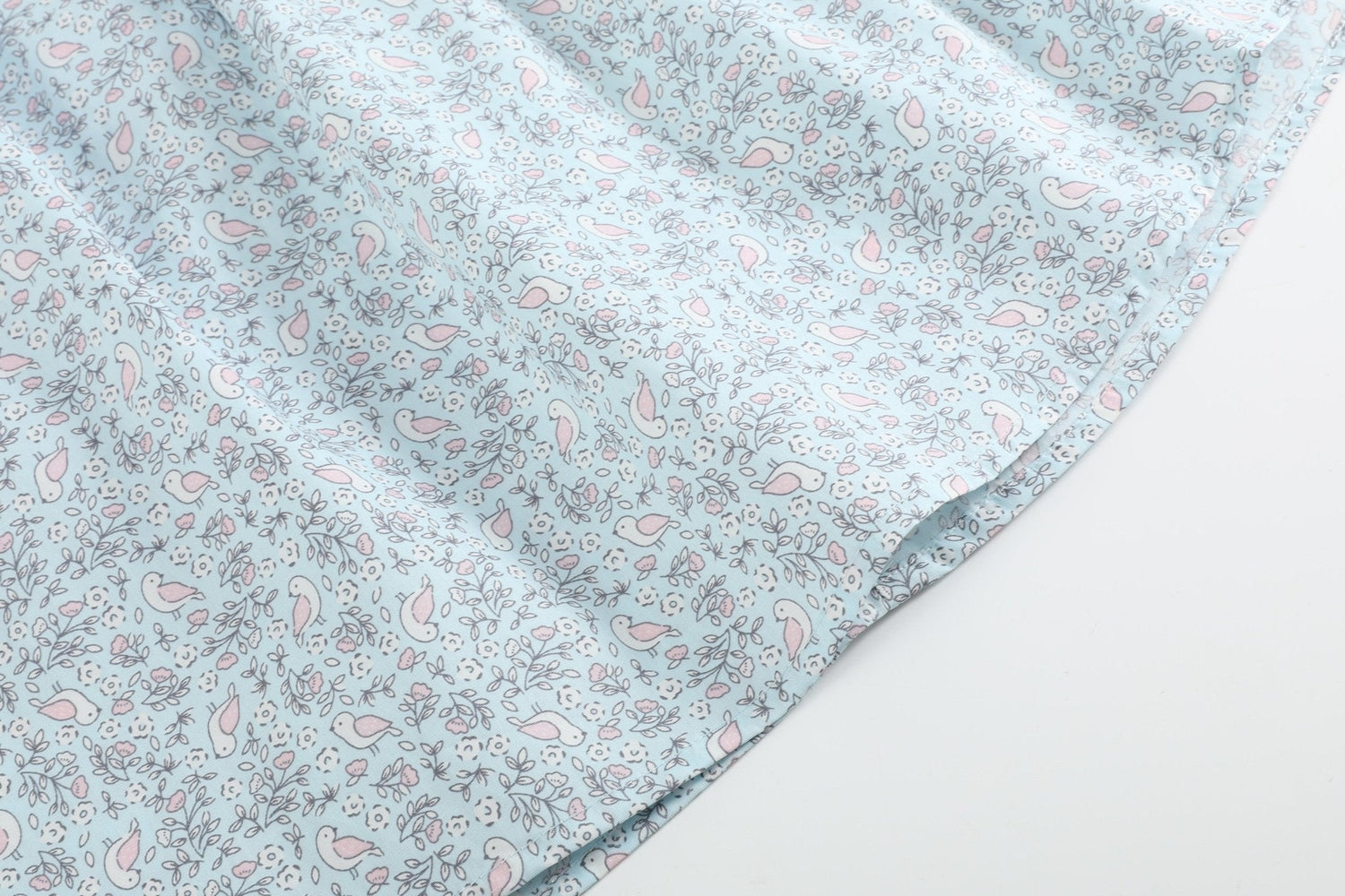 Floral Blue Dove Smocked Flutter Dress