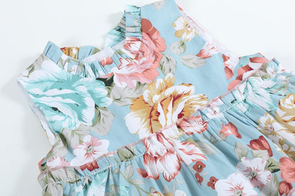 Floral Print Ruffle Tiered Dress