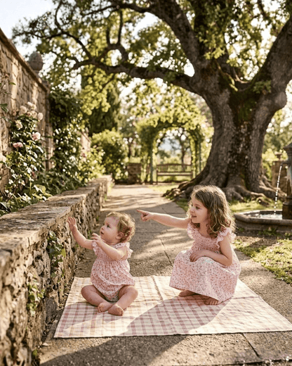 Floral Strawberry Smocked Flutter Romper