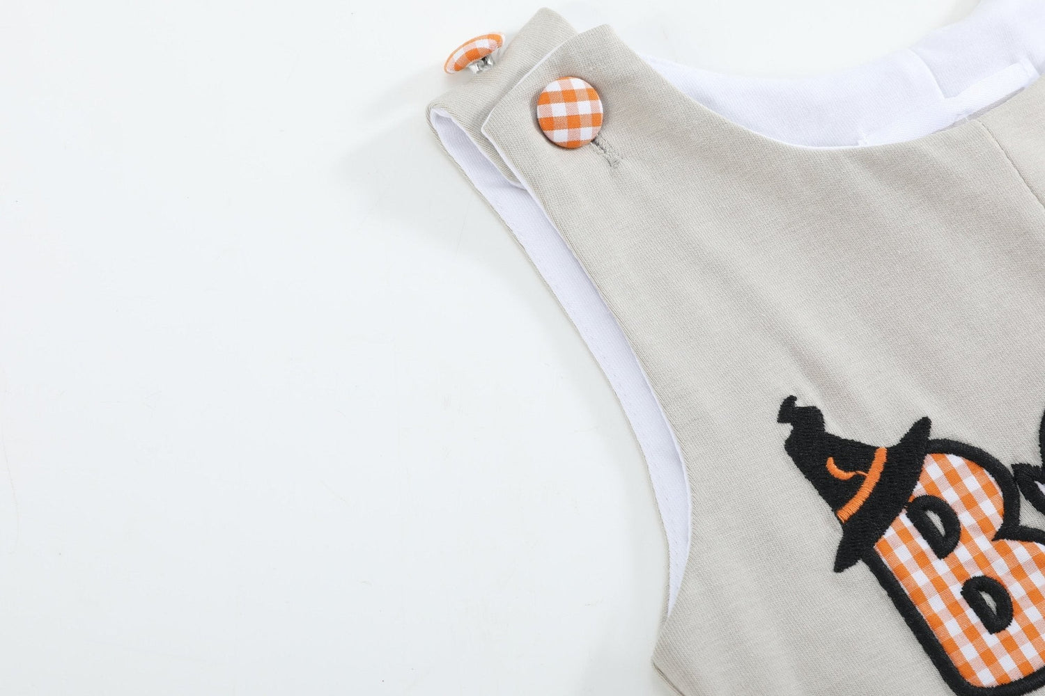 Gray Boo Applique Longalls