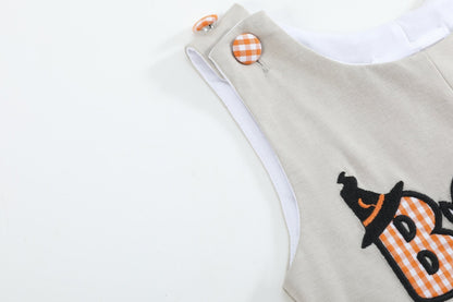 Gray Boo Applique Longalls