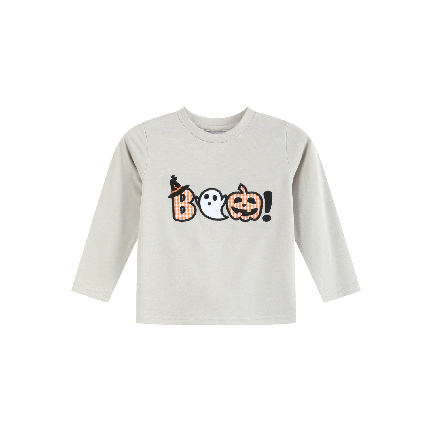 Gray Boo Applique Shirt and Pants Set