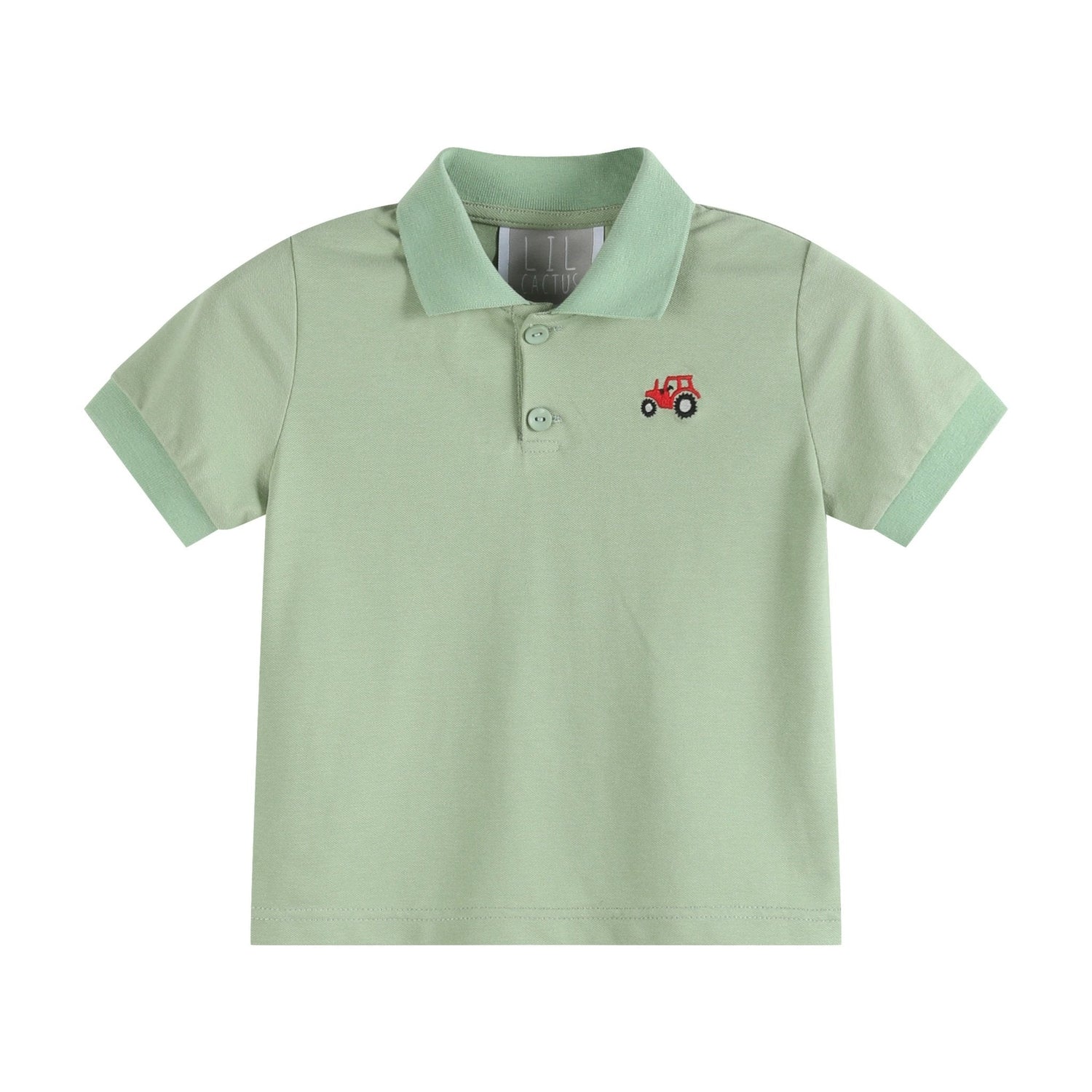 Green Tractor Golf Polo Shirt