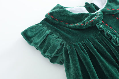 Green Velvet Holiday Dress