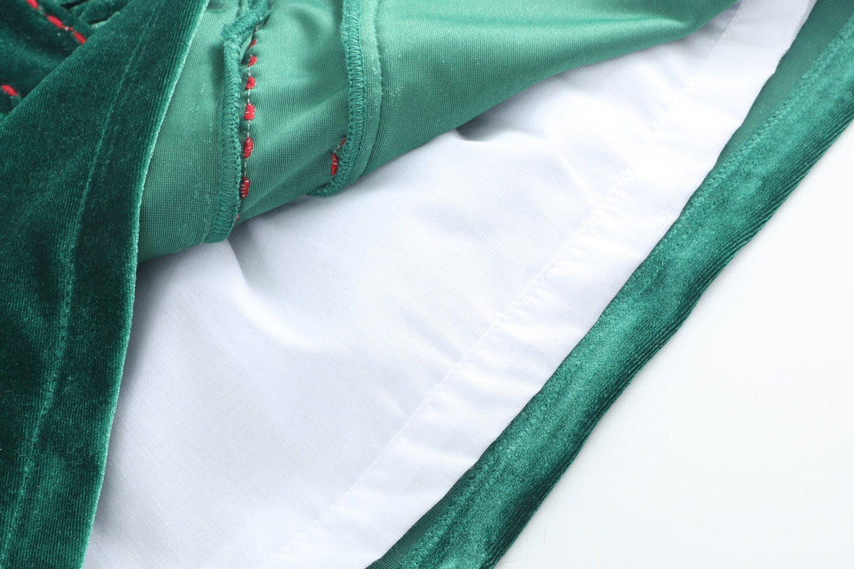 Green Velvet Holiday Dress