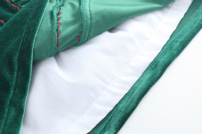 Green Velvet Holiday Dress