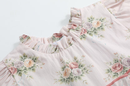 Heirloom Custom Rose Layered Ruffle Dress