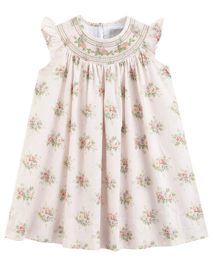 Heirloom Custom Rose Smocked Bishop Dress
