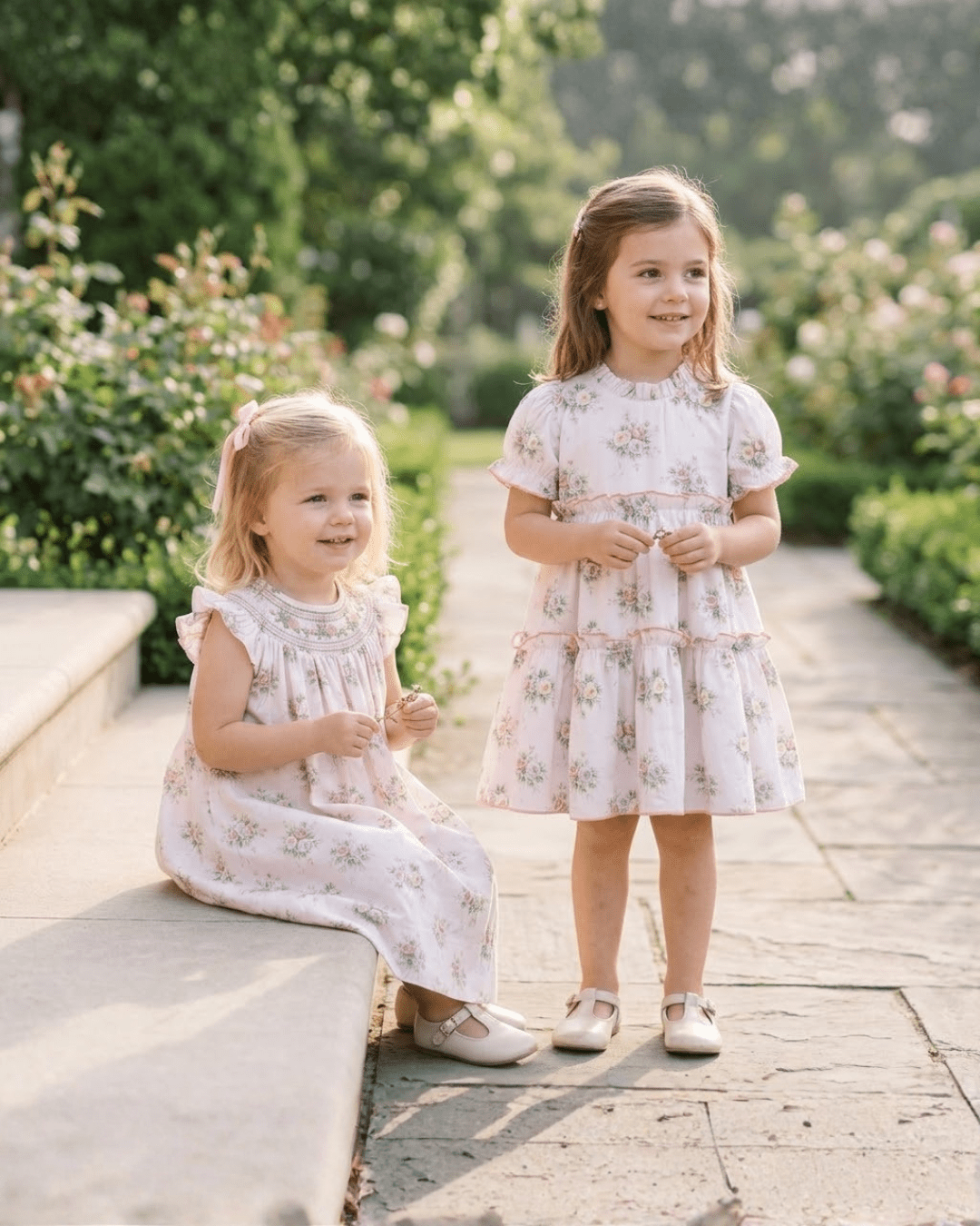 Heirloom Custom Rose Smocked Bishop Dress