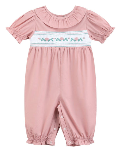 Heirloom Rose Ruffle Smocked Playsuit