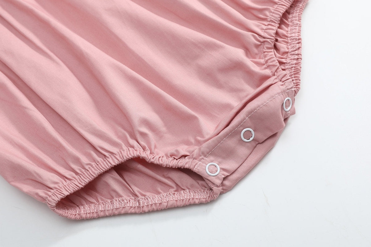 Heirloom Rose Ruffle Smocked Bubble Romper