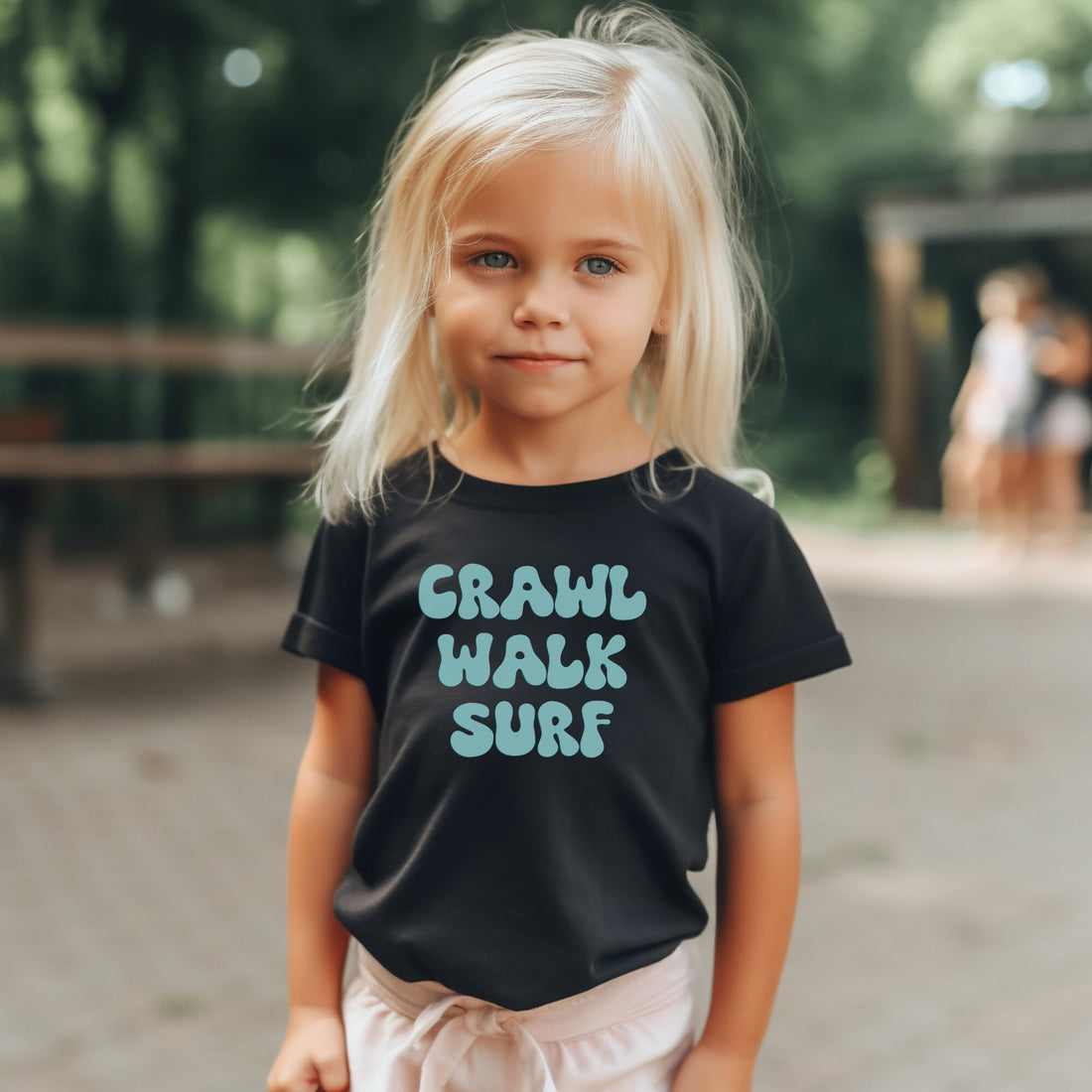 Crawl Walk Surf Baby Onesie, Surfer Baby Onesie, Cute Toddler Retro Shirt - Retro Natural Infant, Toddler &amp; Youth Tee - Gathering Littles