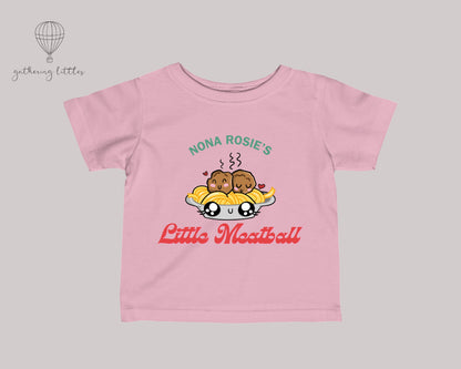 CUSTOM Little Meatball Baby Onesies® Baby Bodysuit Funny Baby Italian Baby Cute Baby Gift Food Kids Tshirt - Nona&