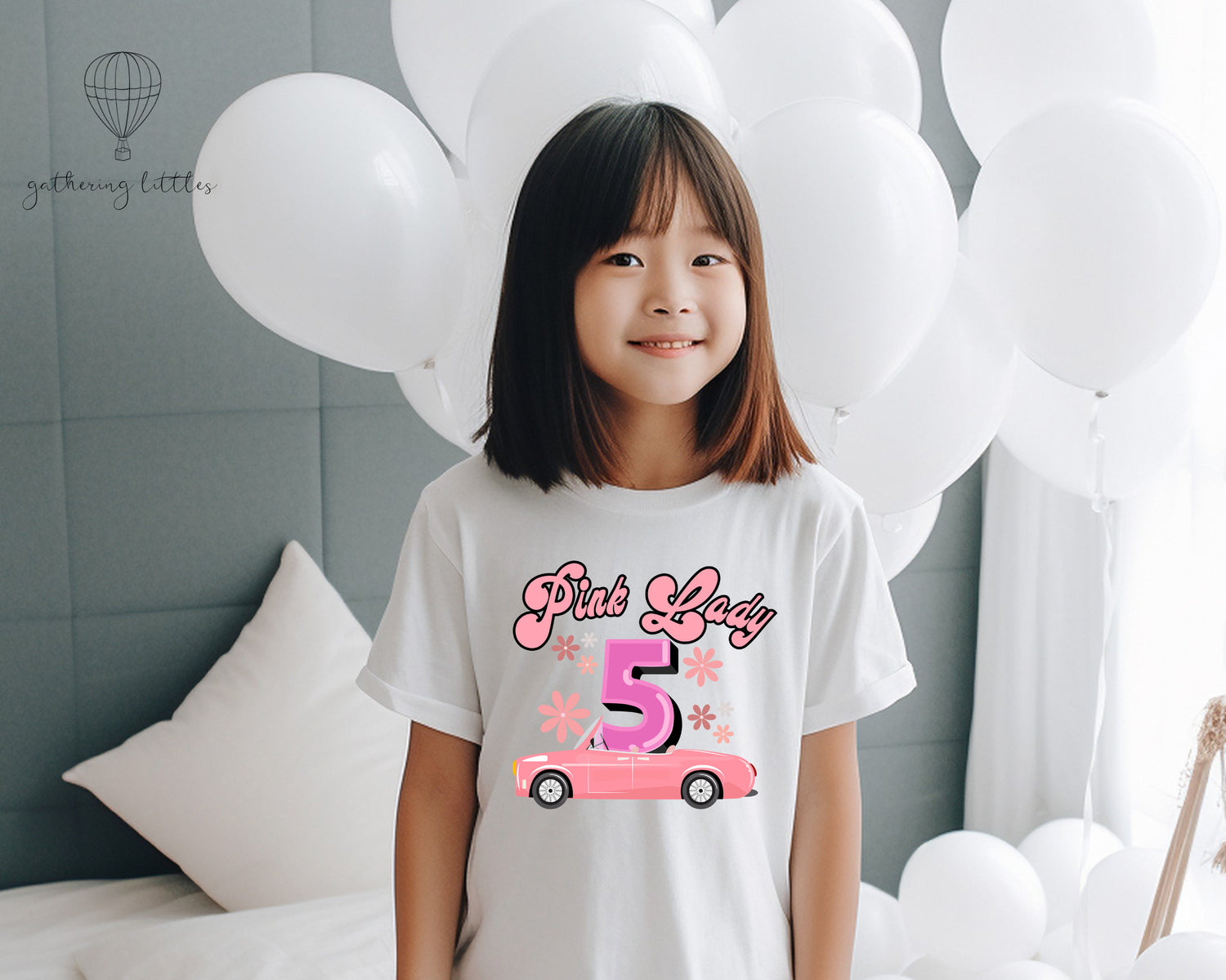 Girls 5th Birthday Shirt | Pink Ladies T-shirt | Grease T-shirt | Girls Movie Tee | 1950&