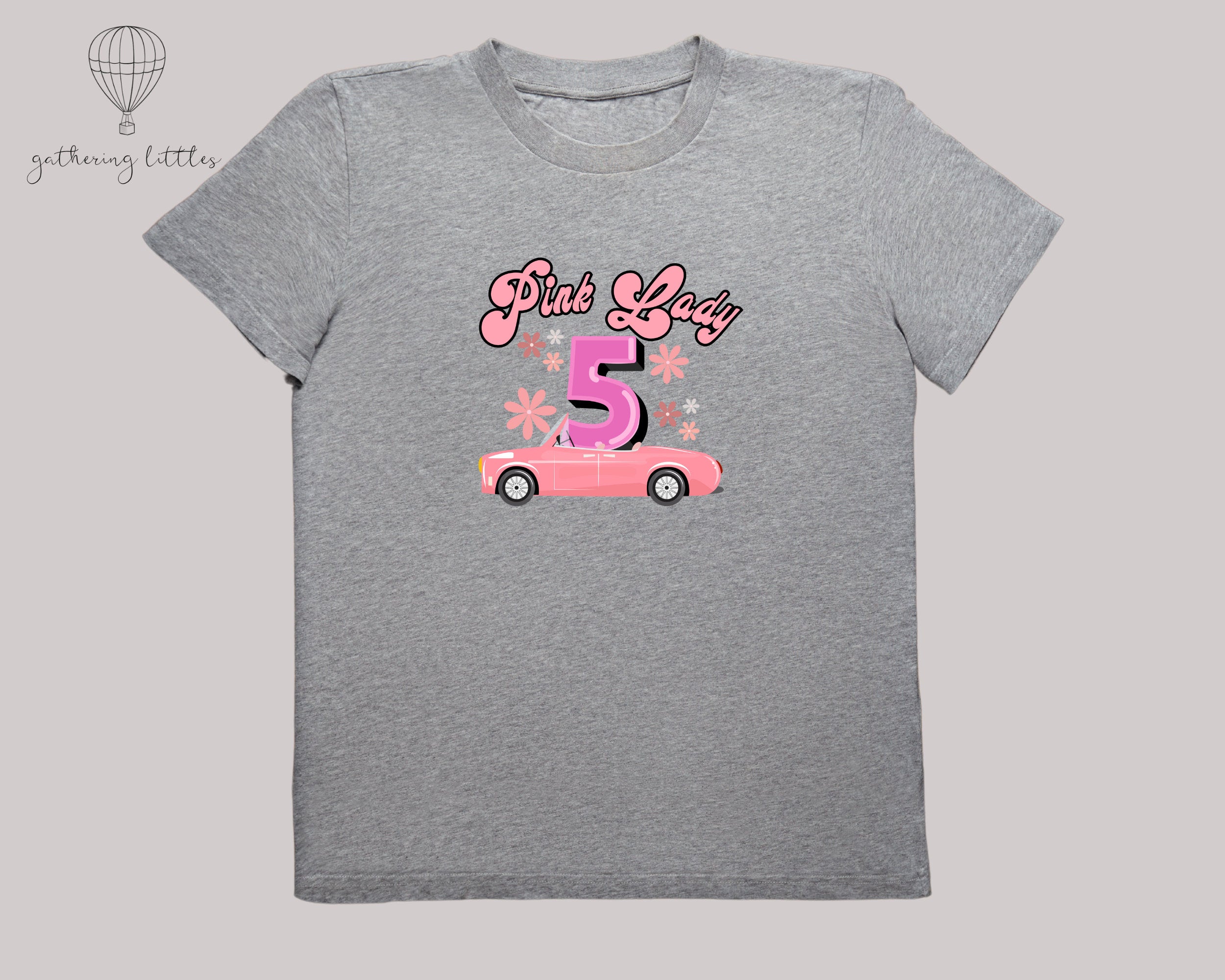 Girls 5th Birthday Shirt | Pink Ladies T-shirt | Grease T-shirt | Girls Movie Tee | 1950&