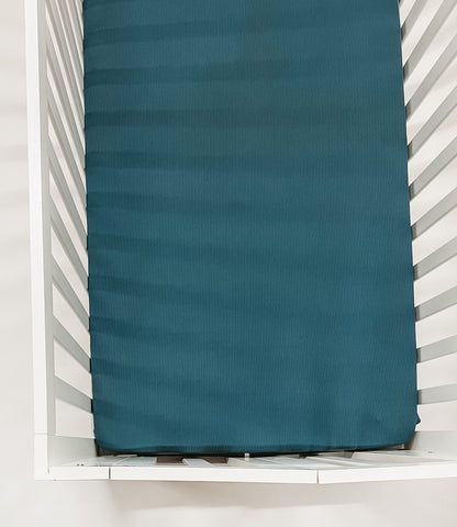 River Ribbed Crib Sheet