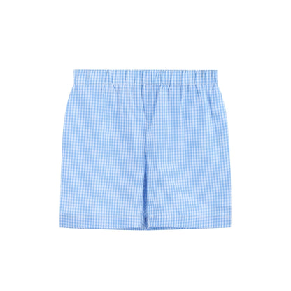 Light Blue Big Brother Smocked Shirt and Shorts Set