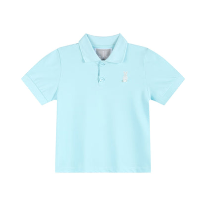 Light Blue Easter Bunny Polo Shirt