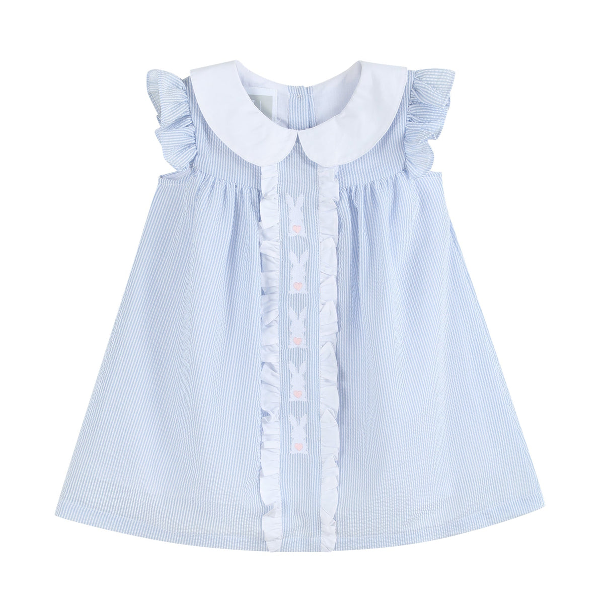 Light Blue Bunny Ruffle Yoke Dress