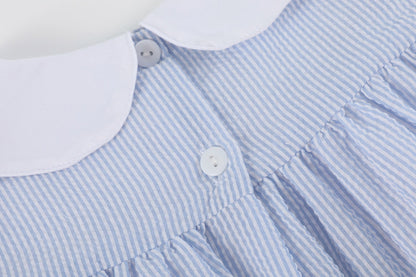 Light Blue Bunny Ruffle Yoke Dress