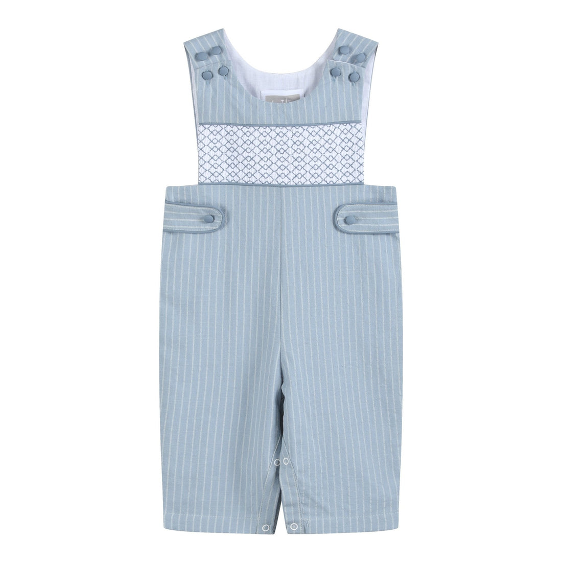 Light Blue Pinstripe Smocked Jon Jons