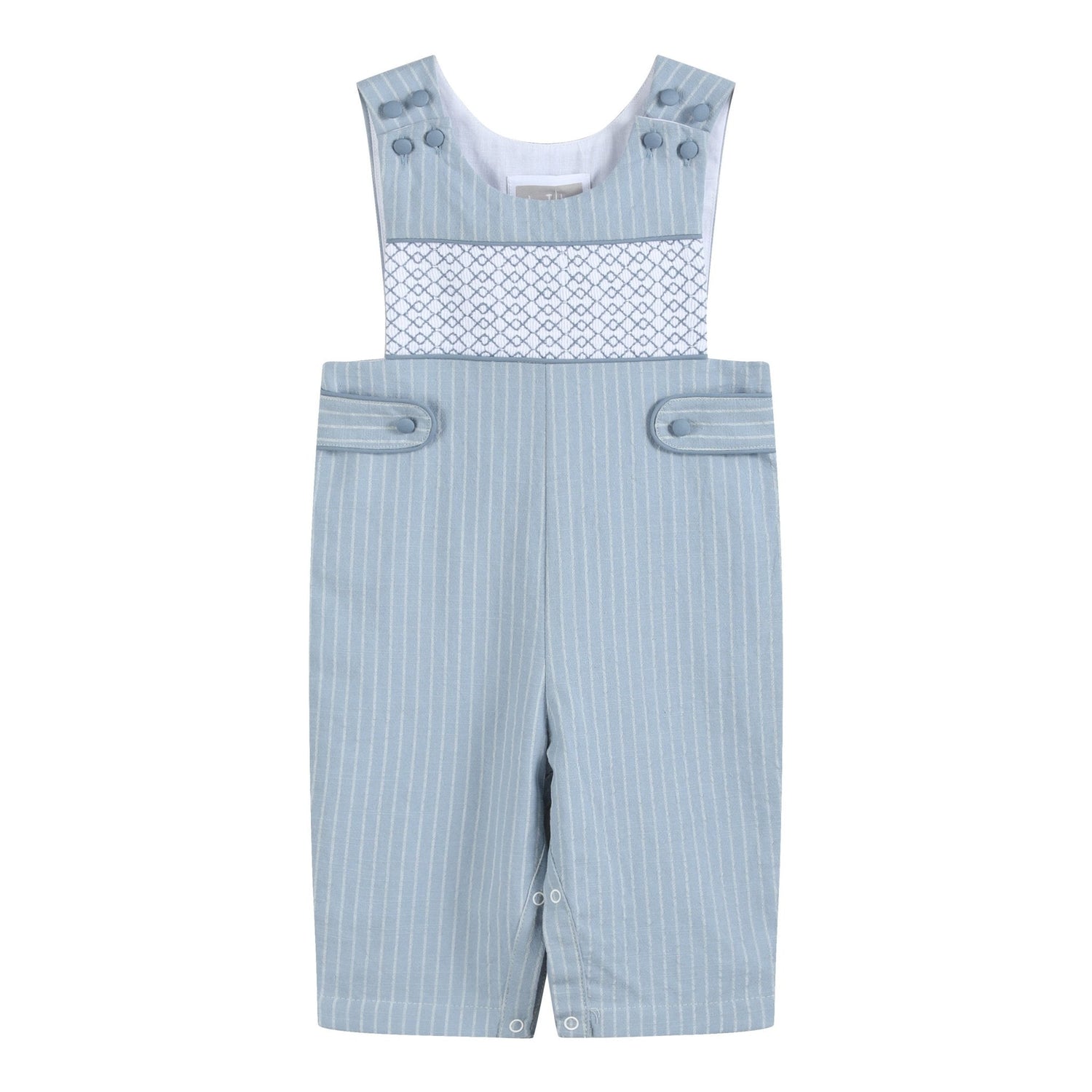 Light Blue Pinstripe Smocked Jon Jons
