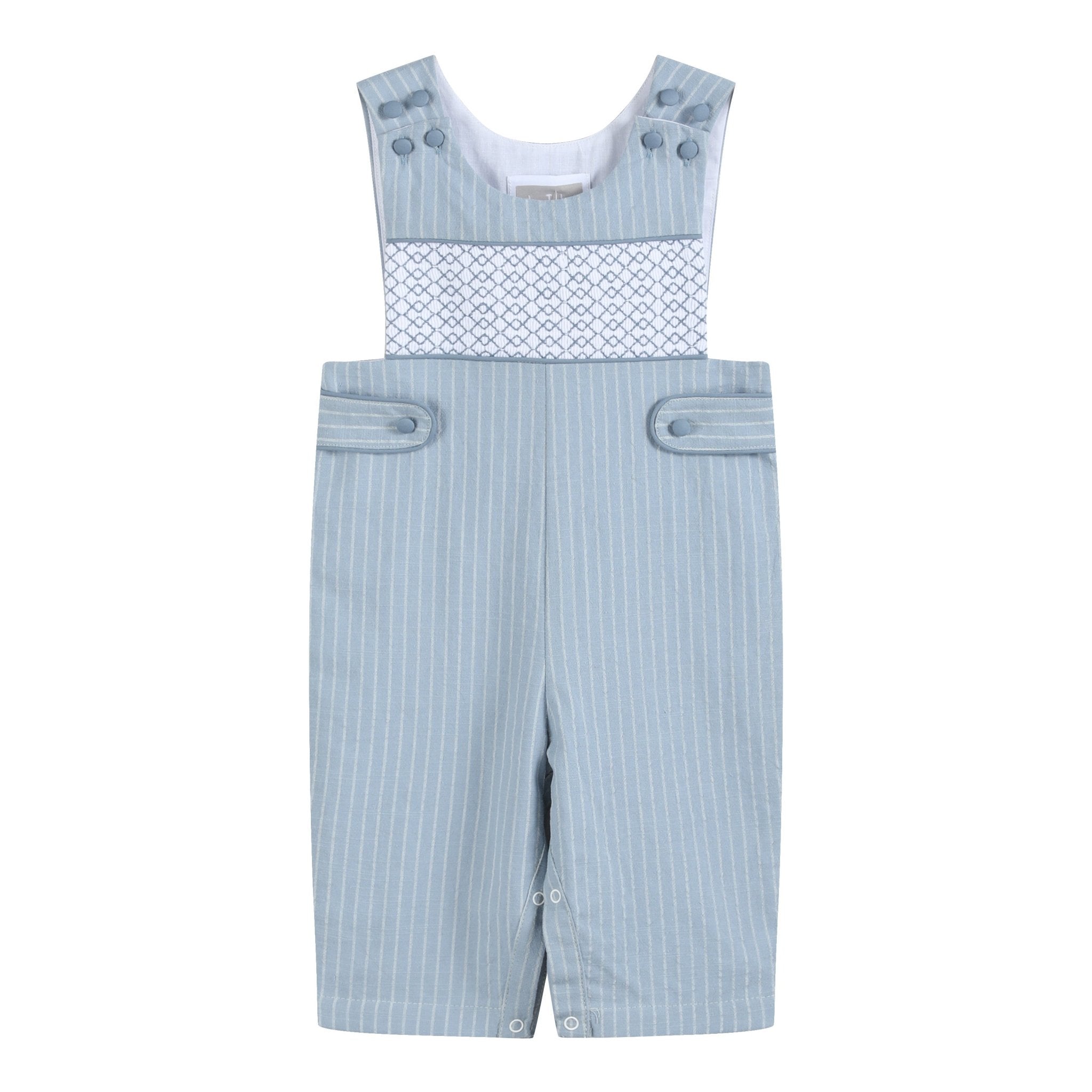 Light Blue Pinstripe Smocked Jon Jons