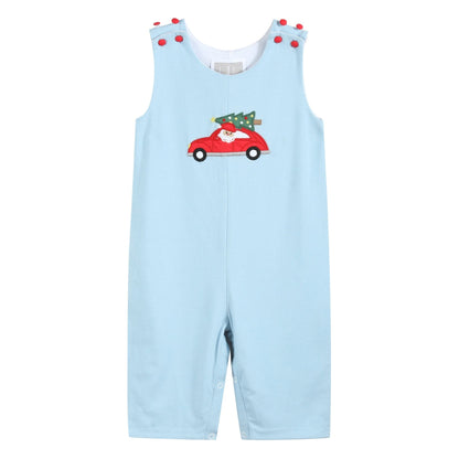 Light Blue Santa Christmas Car Overalls