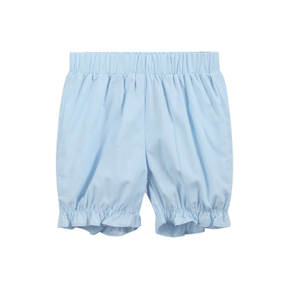 Light Blue Santa Smocked Dress and Bloomers