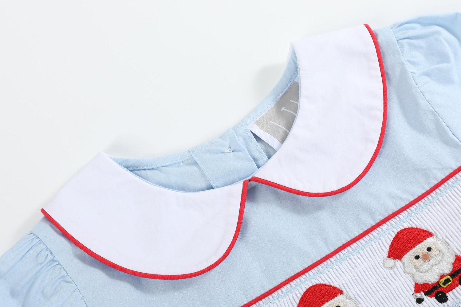 Light Blue Santa Smocked Dress