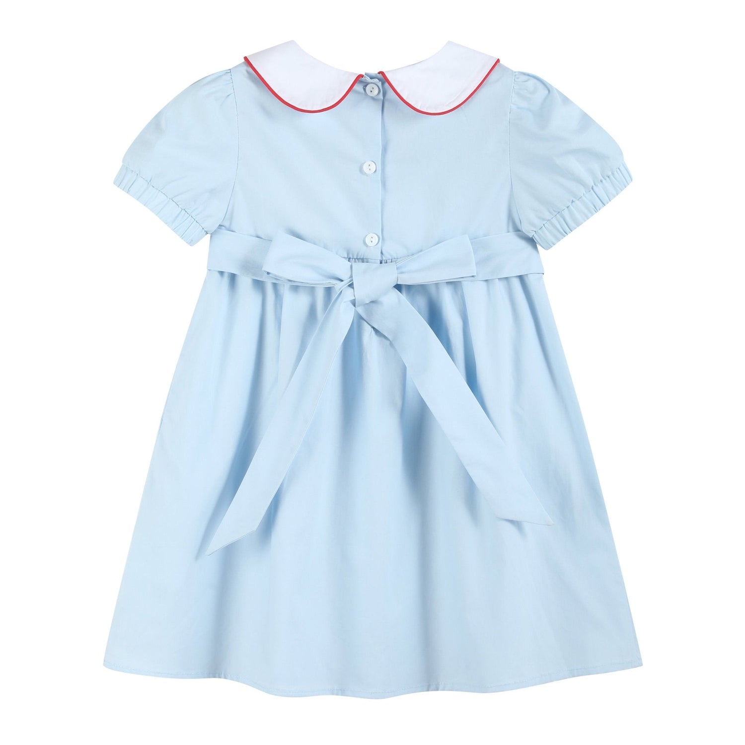 Light Blue Santa Smocked Dress