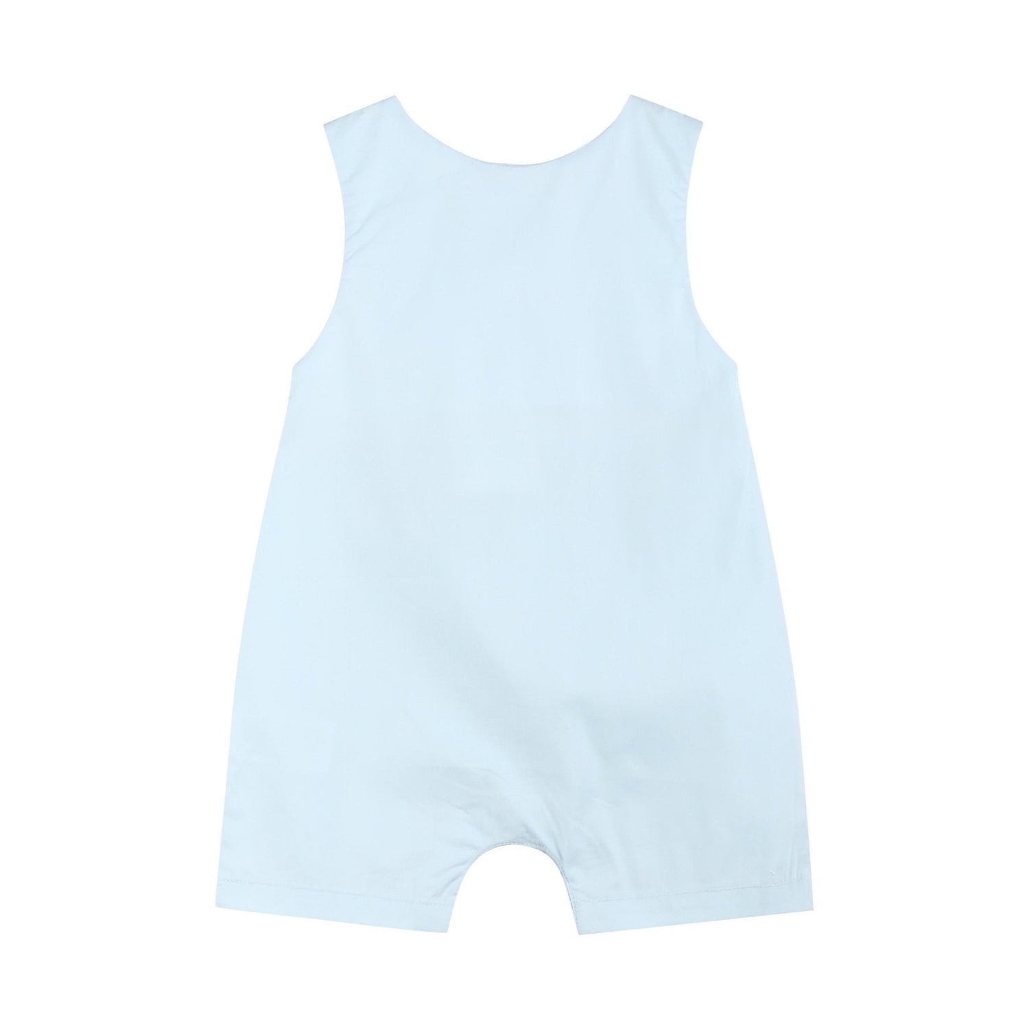 Light Blue USA Flag Smocked Shortalls