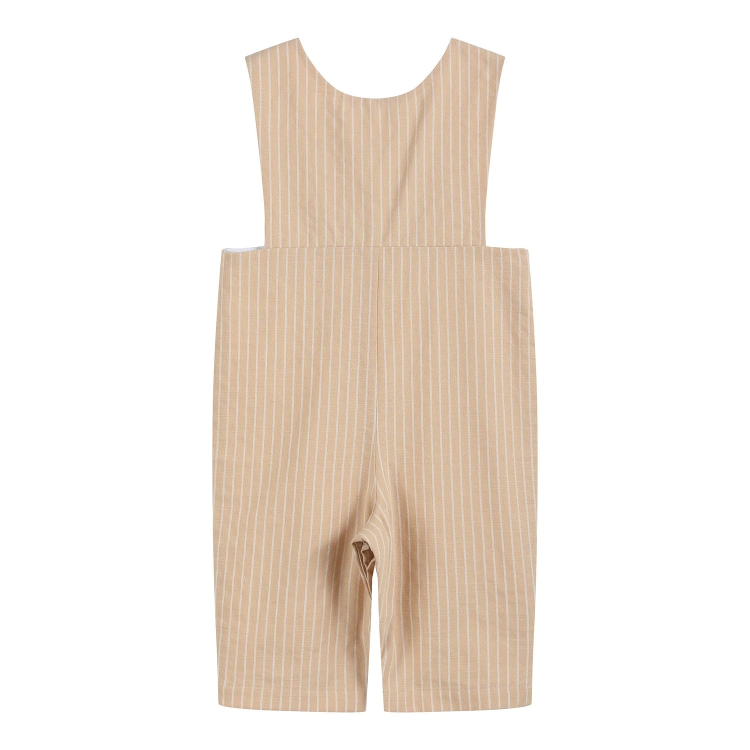 Light Brown Pinstripe Smocked Jon Jons