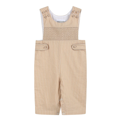 Light Brown Pinstripe Smocked Jon Jons
