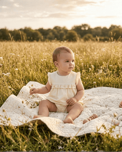 Light Yellow Ruffle Jumper Romper