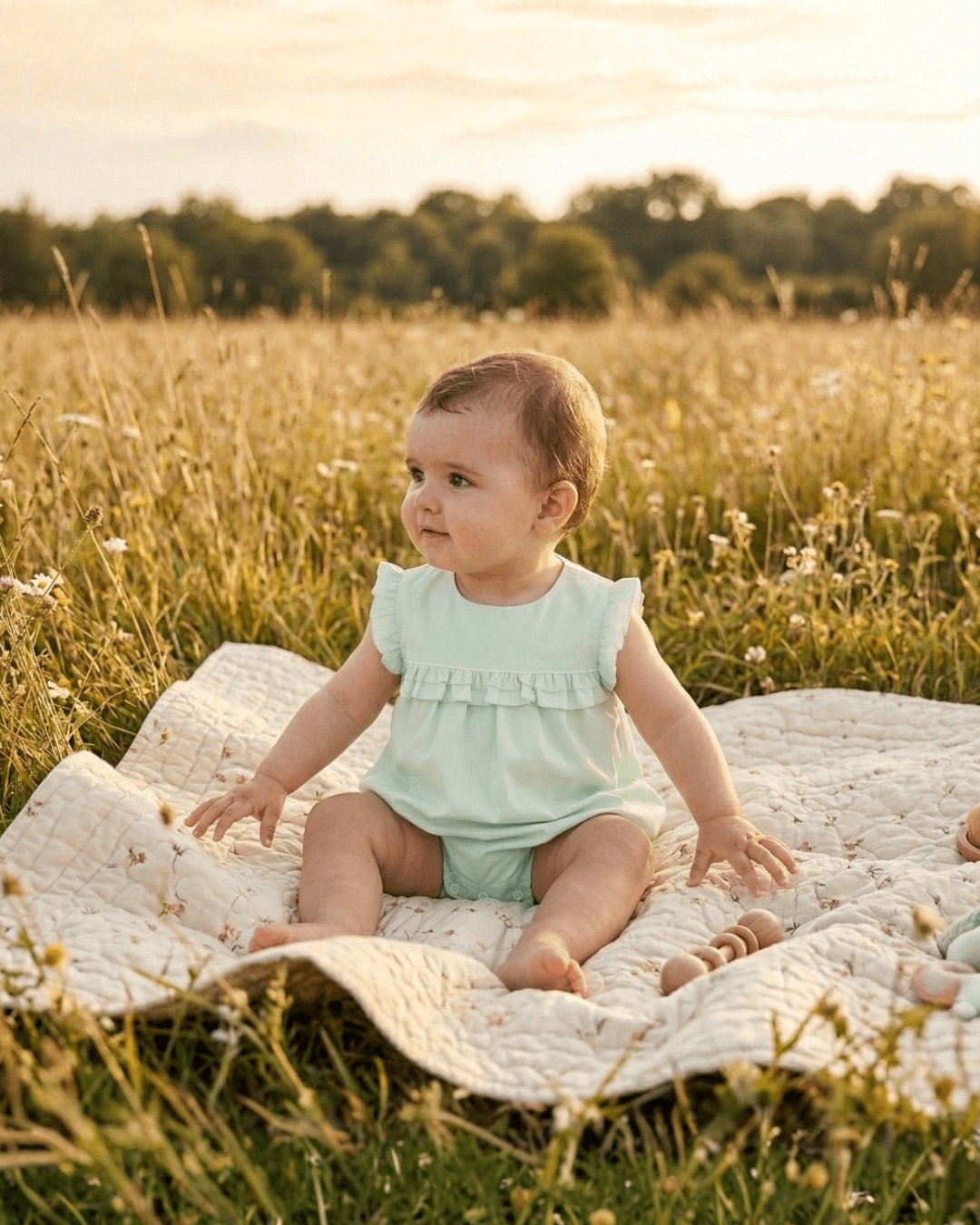 Mint Green Ruffle Jumper Romper
