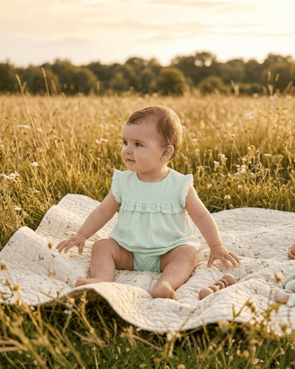 Mint Green Ruffle Jumper Romper